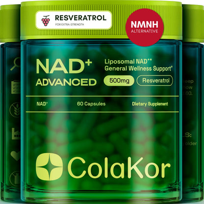 Liposomal NAD+ Supplement with Resveratrol – NMN Supplement Alternative – Third-Party Tested – Advanced NAD Resveratrol – 60 Capsules – 30-Day Supply