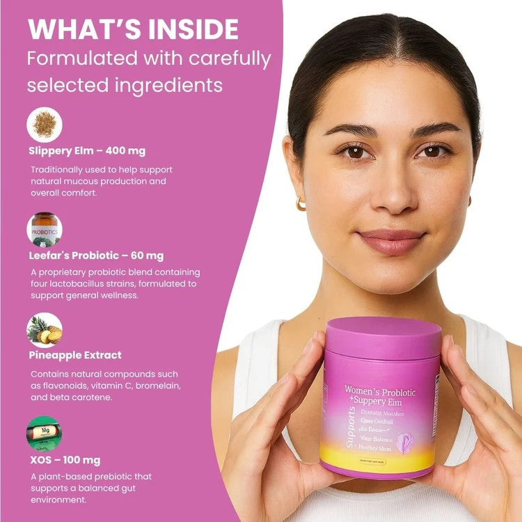 Vyneol Women's Probiotic+Slippery Elm Gummies - Daily Feminine Support