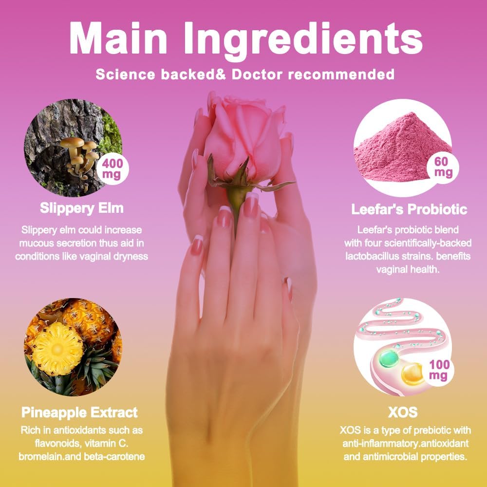 Vyneol Women's Probiotic+Slippery Elm Gummies - Daily Feminine Support