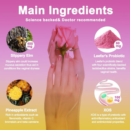 Vyneol Women's Probiotic+Slippery Elm Gummies - Daily Feminine Support